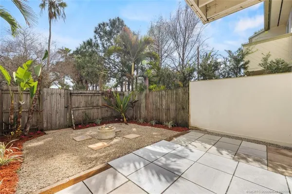 a backyard of a house