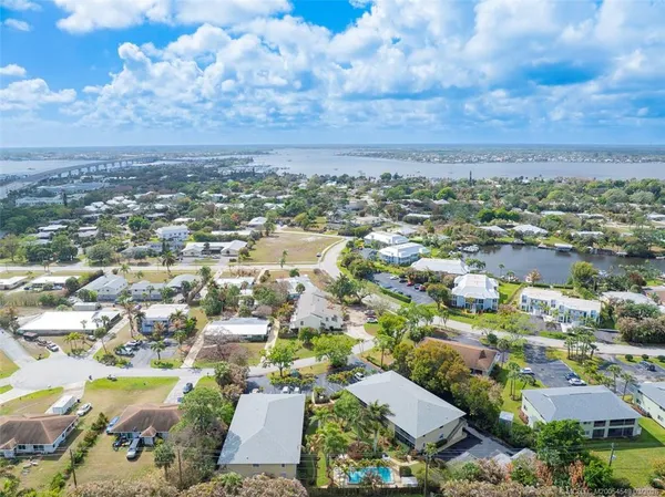 an aerial view of a city