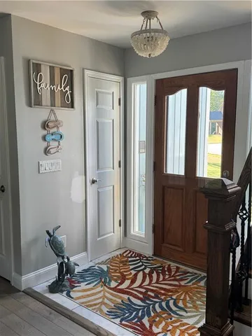 a view of cabinets and window