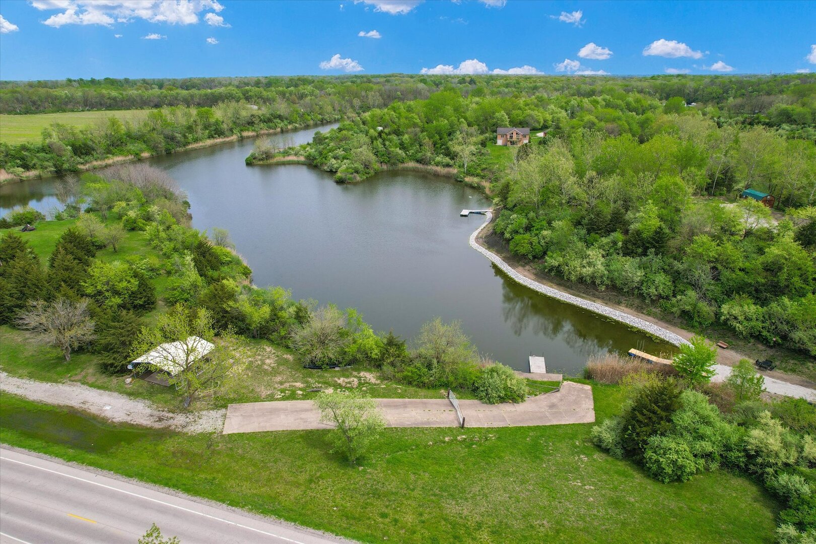 Dor1701 B Henning Road Danville, IL 61834 - Photo 30 of 40 an aerial view of residential houses with outdoor space and swimming pool