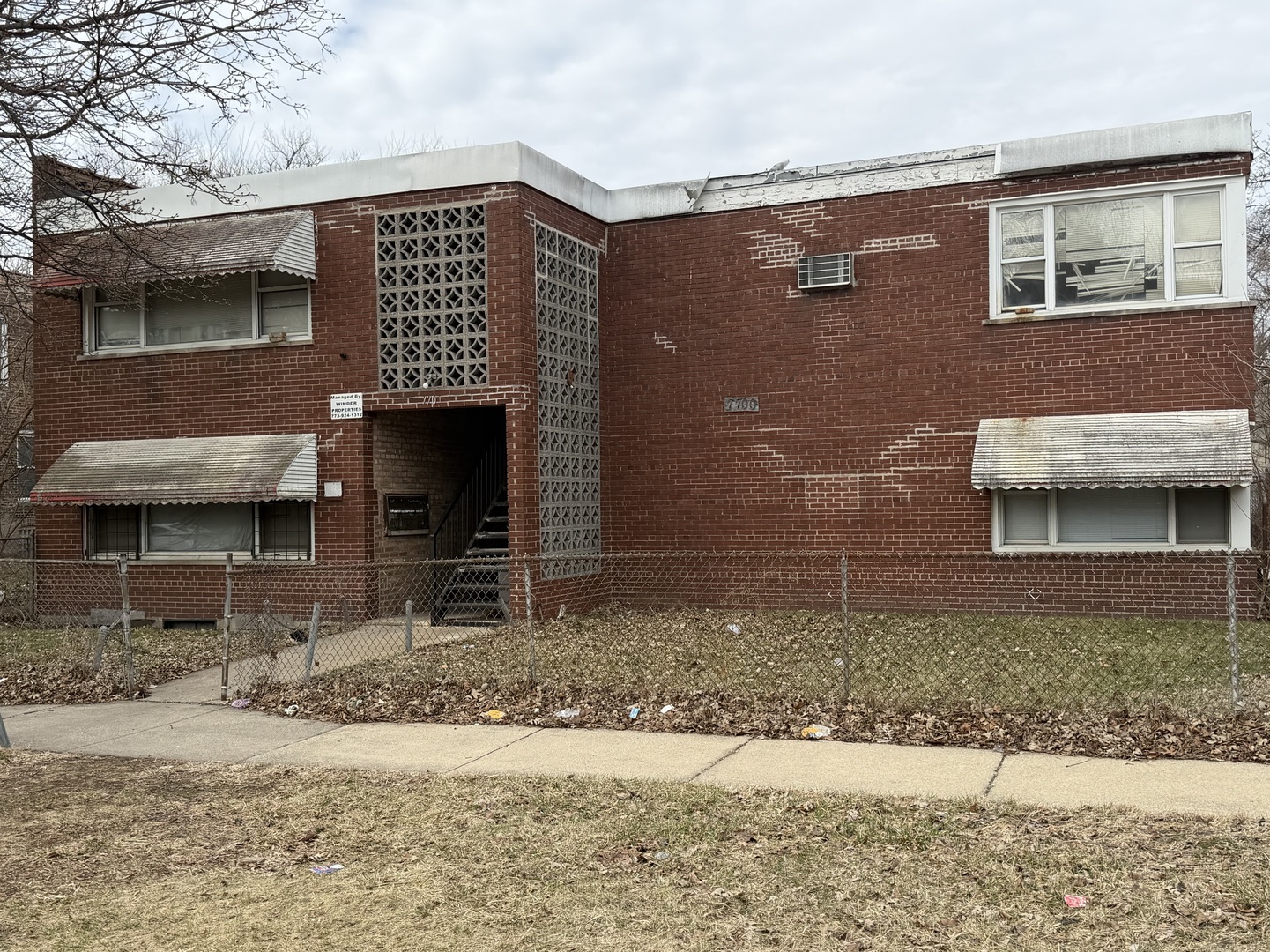 a front view of a house