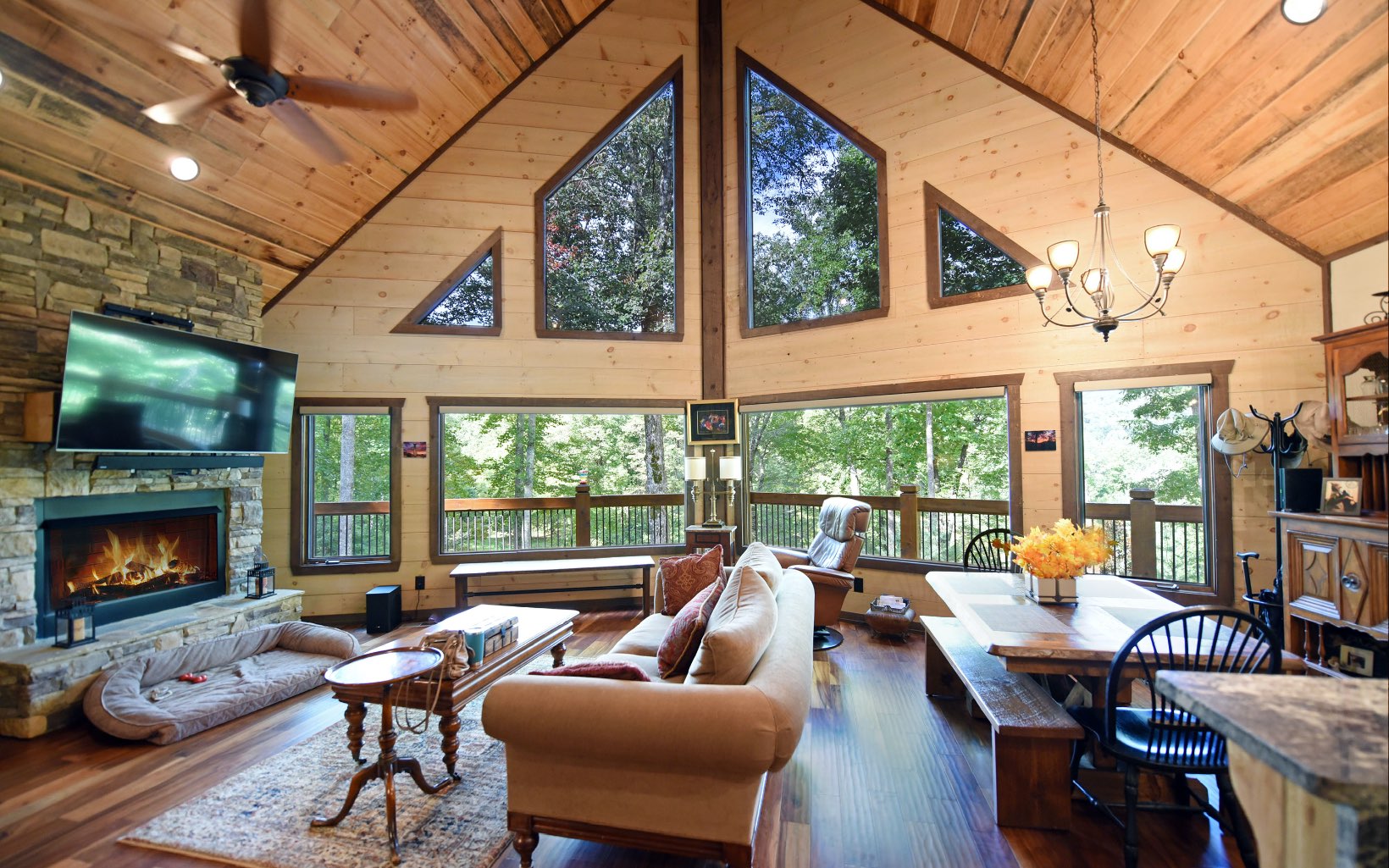a outdoor space with patio furniture