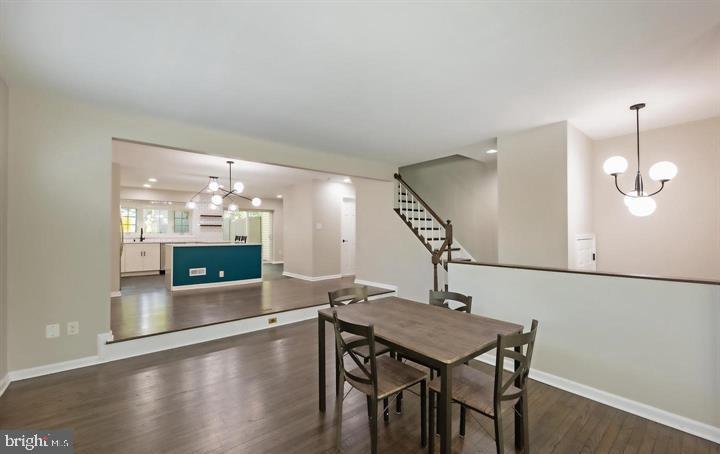 Spacious open-concept living area.