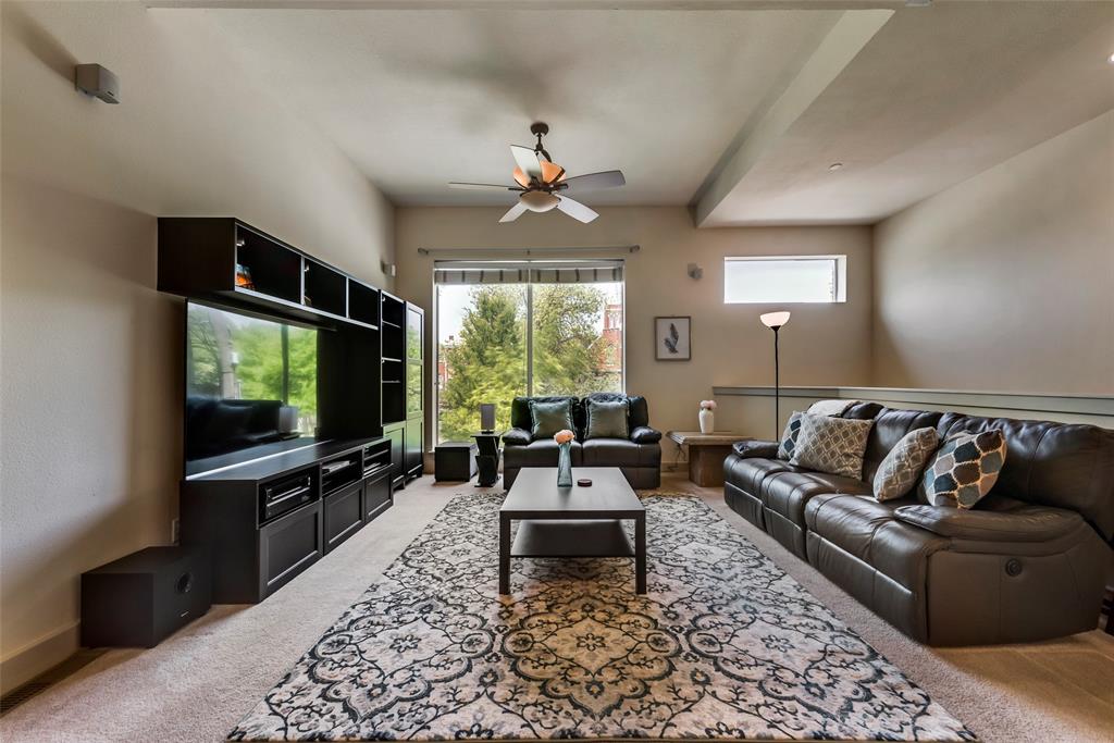 2718 Floyd Street Dallas, TX 75204 - Photo 18 of 25 a living room with furniture and a flat screen tv