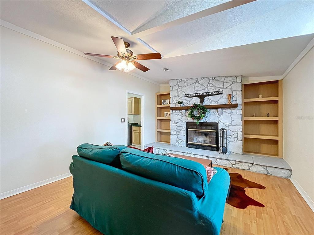 15210 Rough Diamond Ranch Road Lithia, FL 33547 - Photo 48 of 76 a living room with furniture and a fireplace