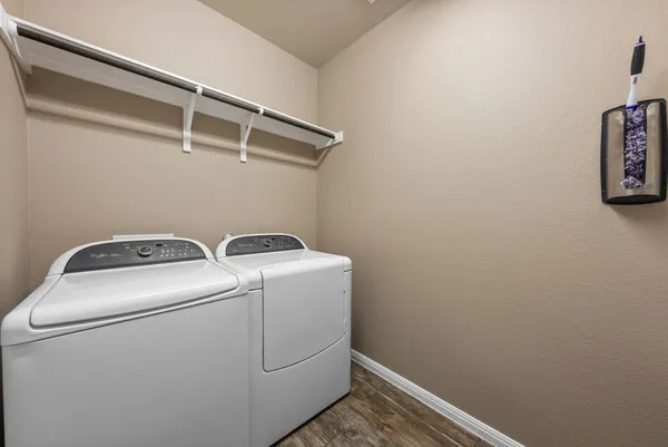 a view of small space with racks on the wall