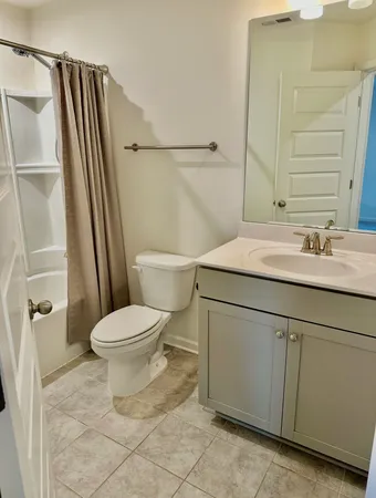 an empty room with closet