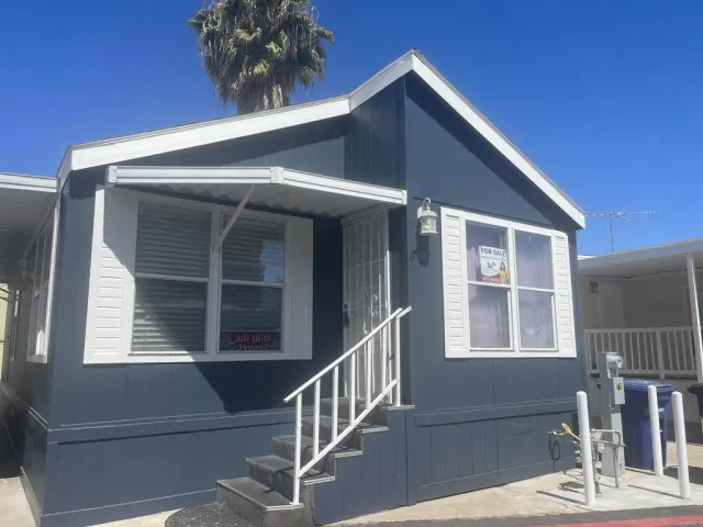 a view of a house with a patio