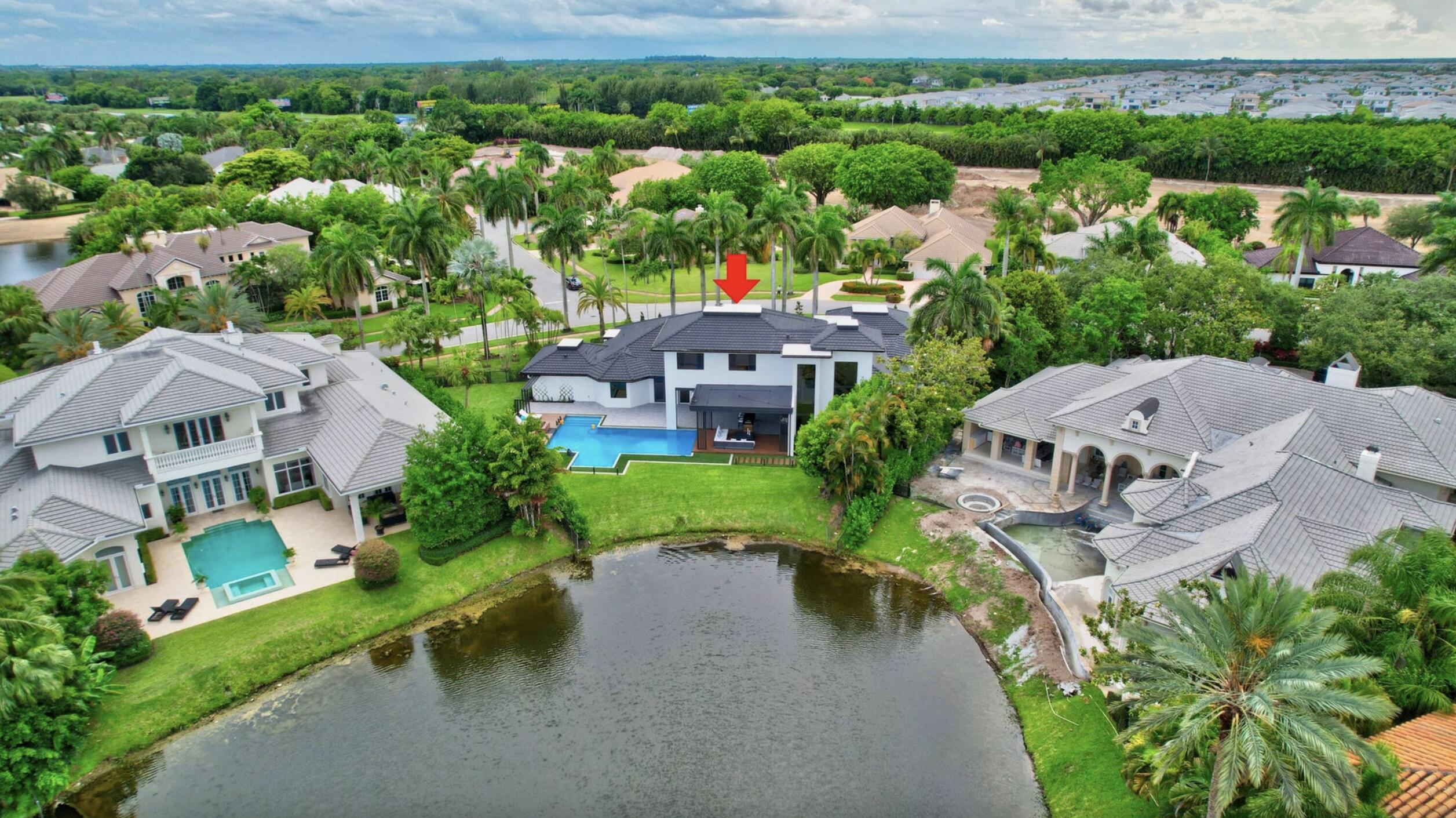 17315 Northway Circle Boca Raton, FL 33496 - Photo 4 of 34 lake view aerial