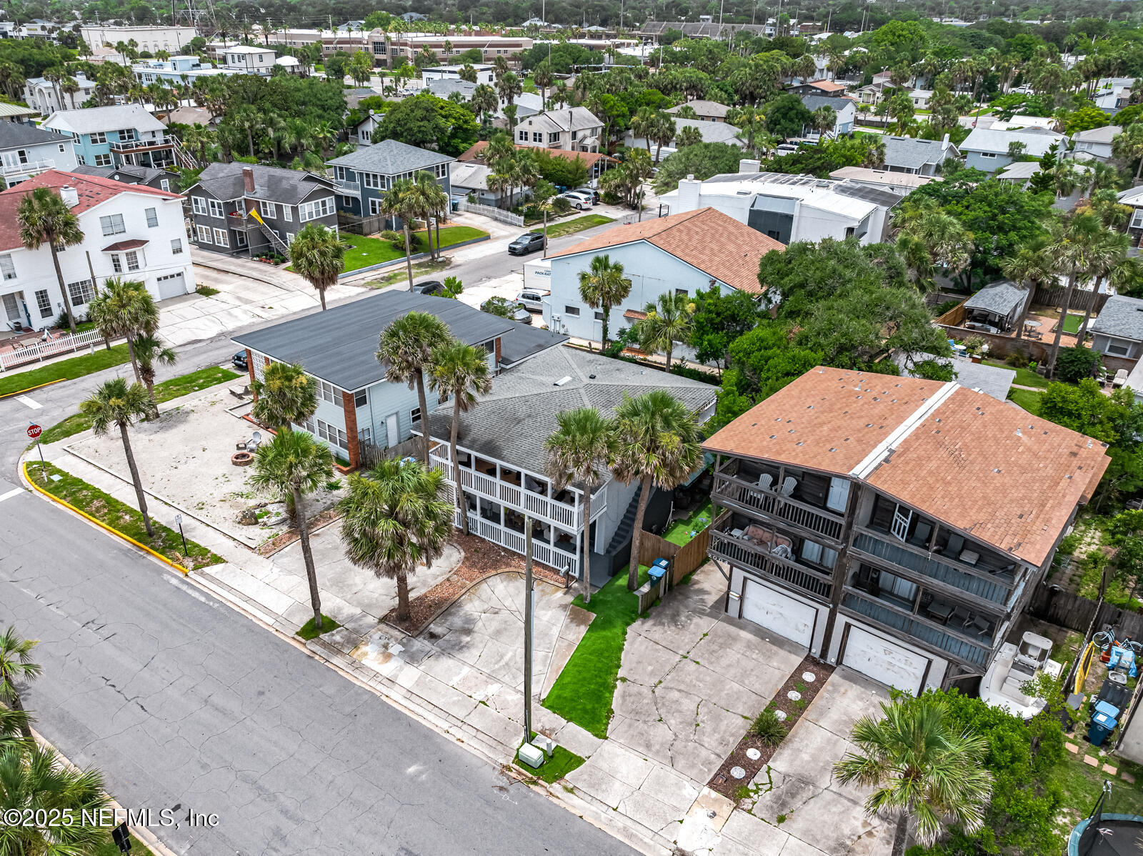 2016 First Street Neptune Beach, FL 32266 - Photo 12 of 17 an aerial view of a house with garden space and street view