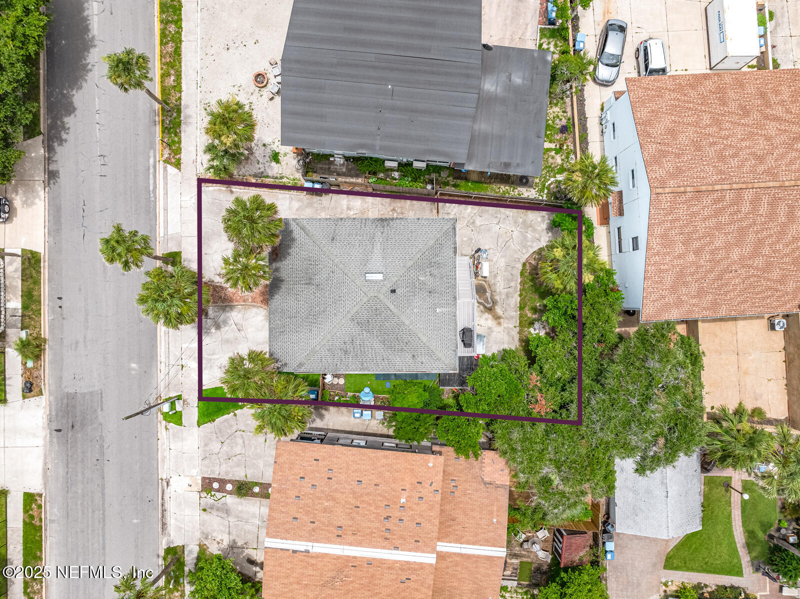 2016 First Street Neptune Beach, FL 32266 - Photo 15 of 17 an aerial view of a house with a yard and potted plants