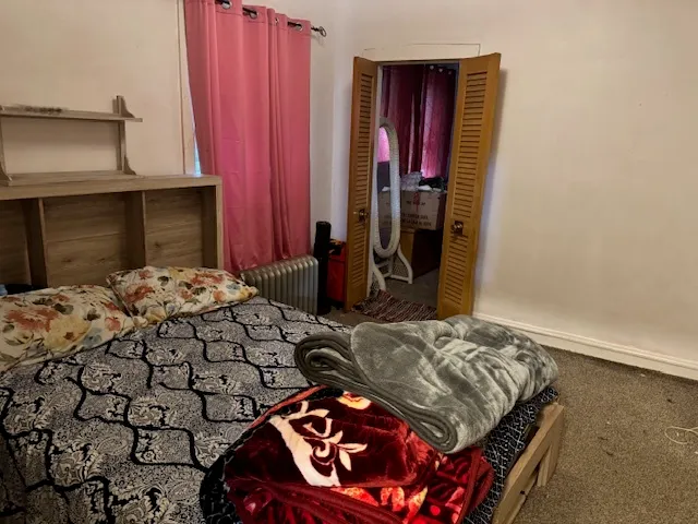 a view of a wooden door