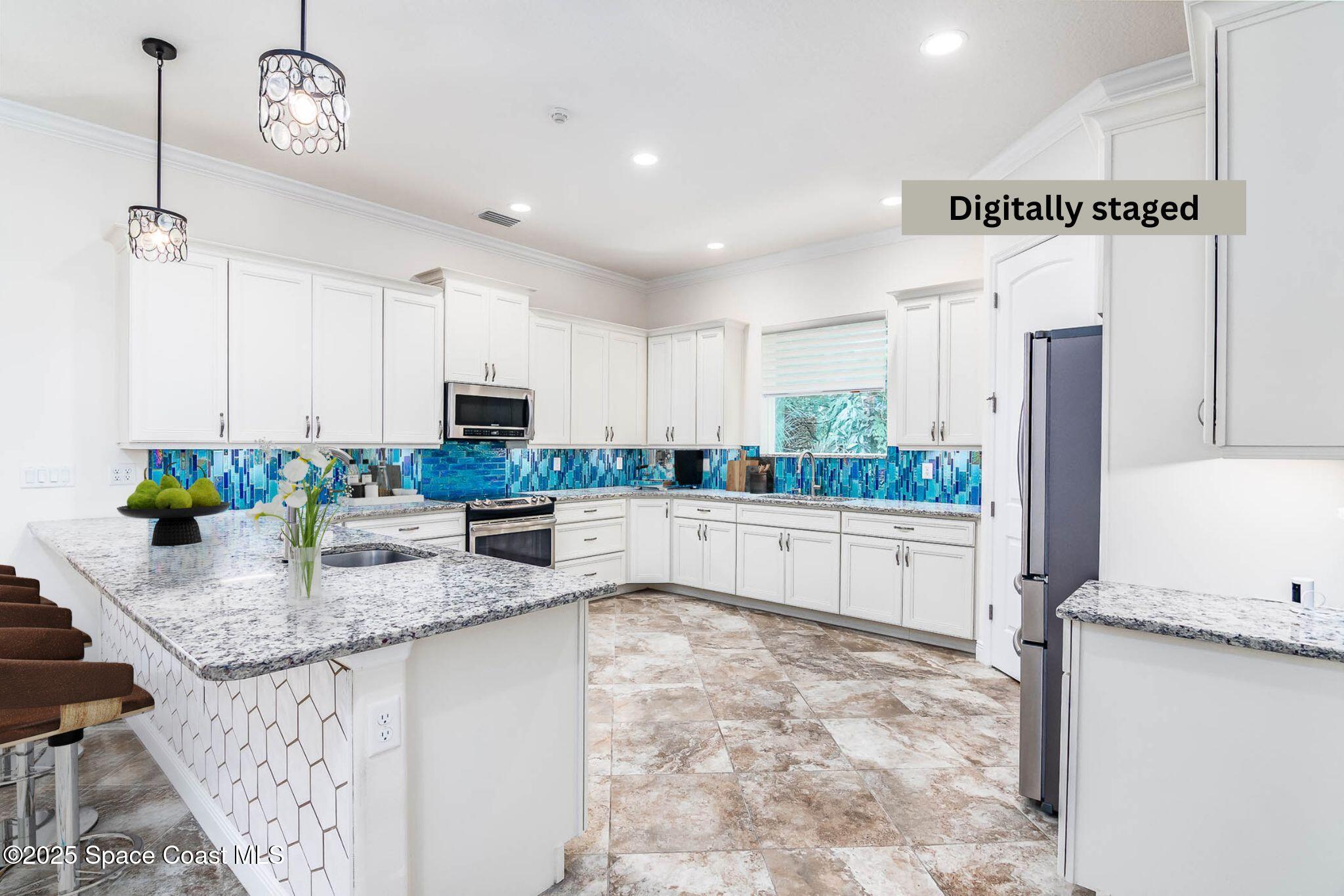 287 Baker Road Melbourne, FL 32934 - Photo 12 of 76 Gorgeous Kitchen- Digitally Staged