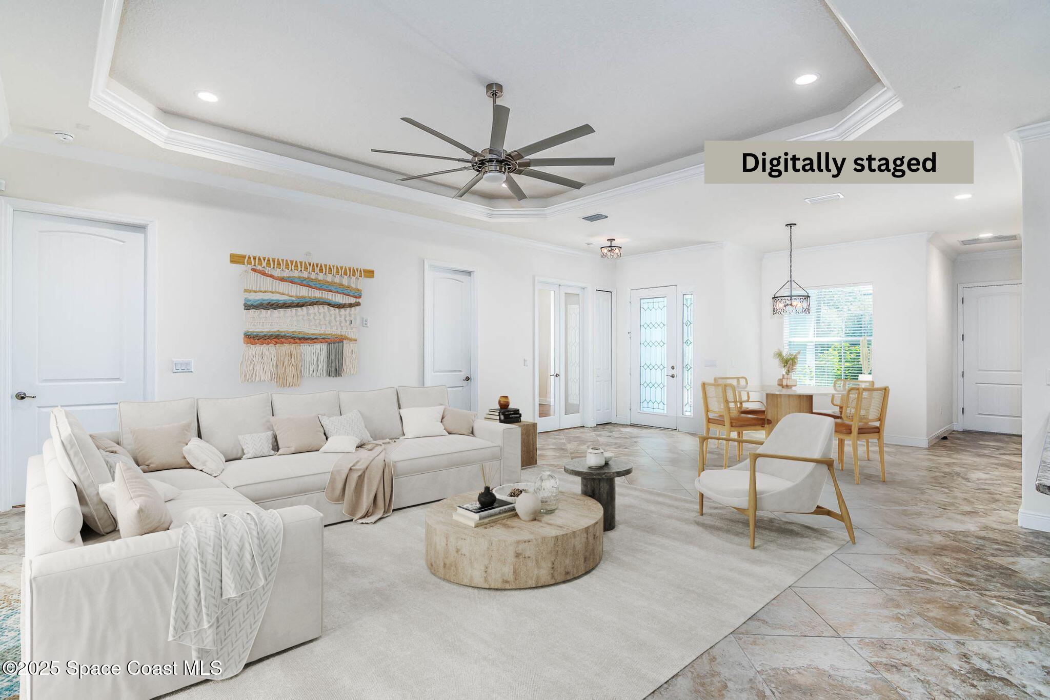 287 Baker Road Melbourne, FL 32934 - Photo 14 of 76 Beautiful Living Room- Digitally Staged