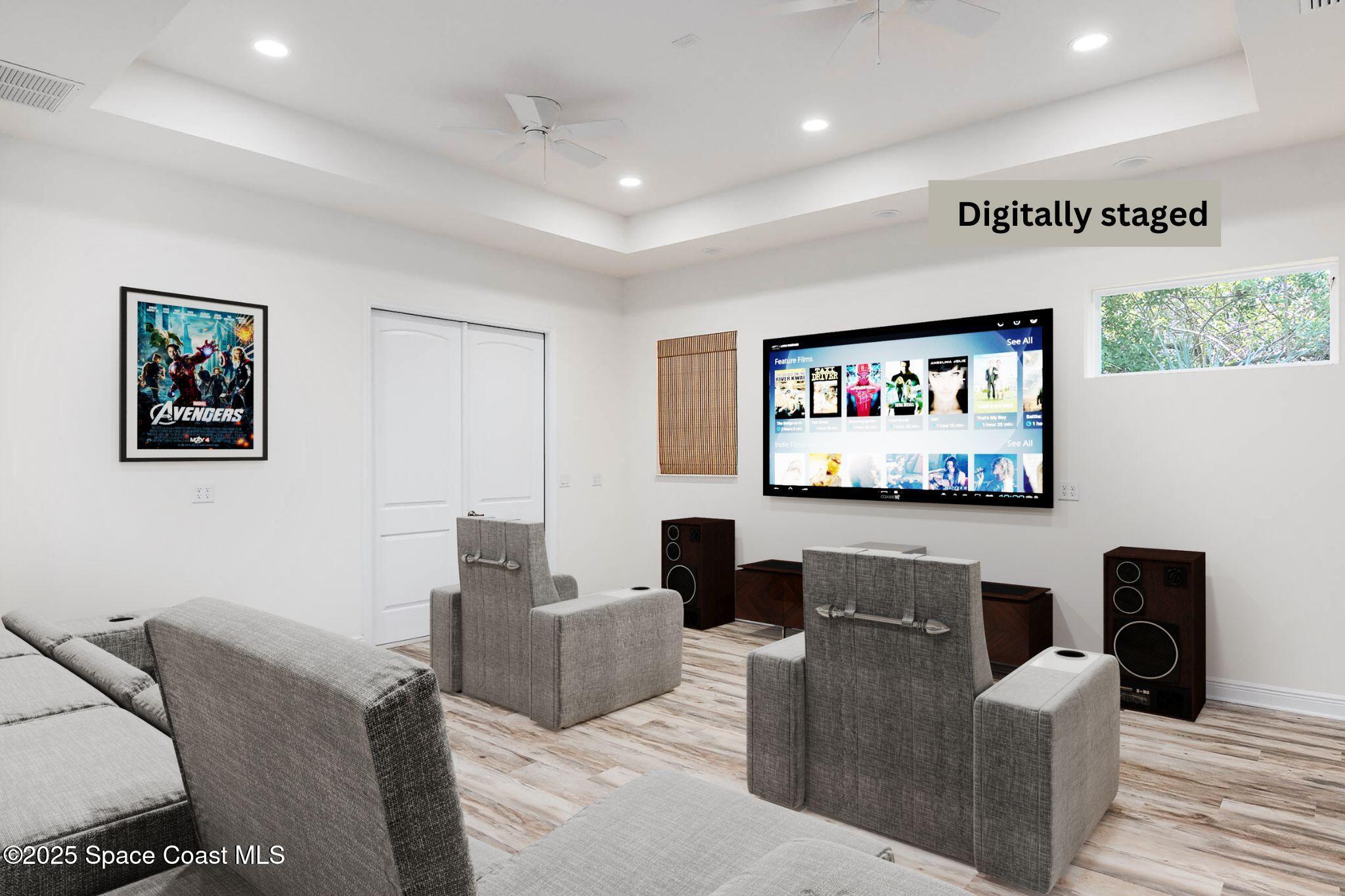 287 Baker Road Melbourne, FL 32934 - Photo 26 of 76 Home Theater- Digitally Staged