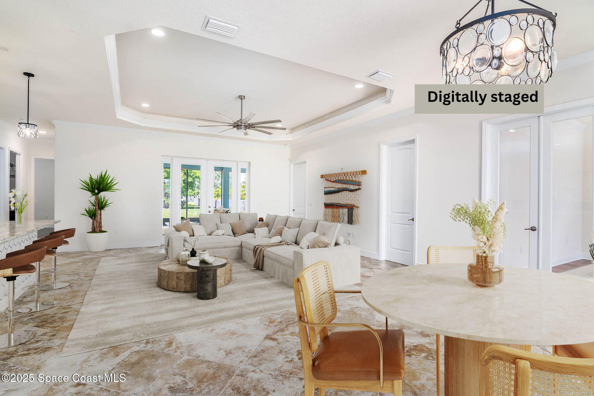 287 Baker Road Melbourne, FL 32934 - Photo 10 of 76 Dining/ Living room- Digitally staged