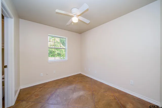 an empty room with a window