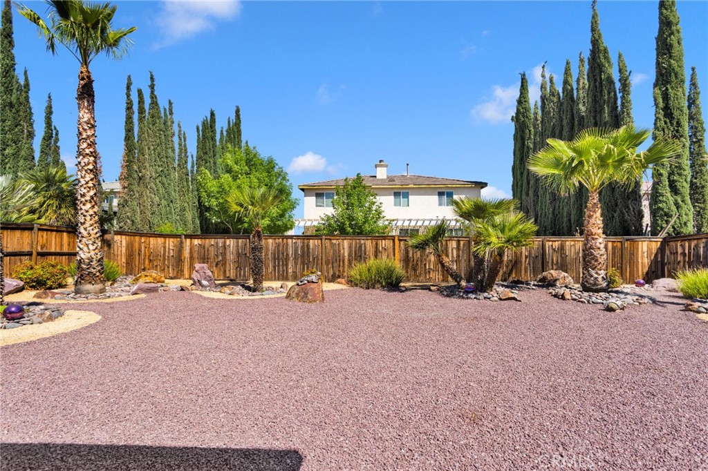 13798 Misty Path Victorville, CA 92392 - Photo 55 of 55 a row of palm trees and a yard with a slide