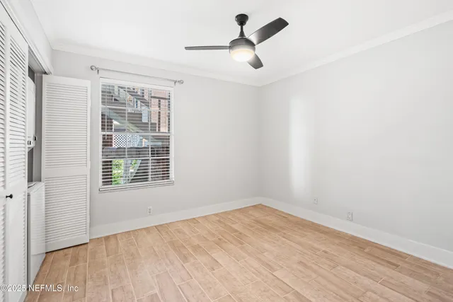 a view of empty room with a window