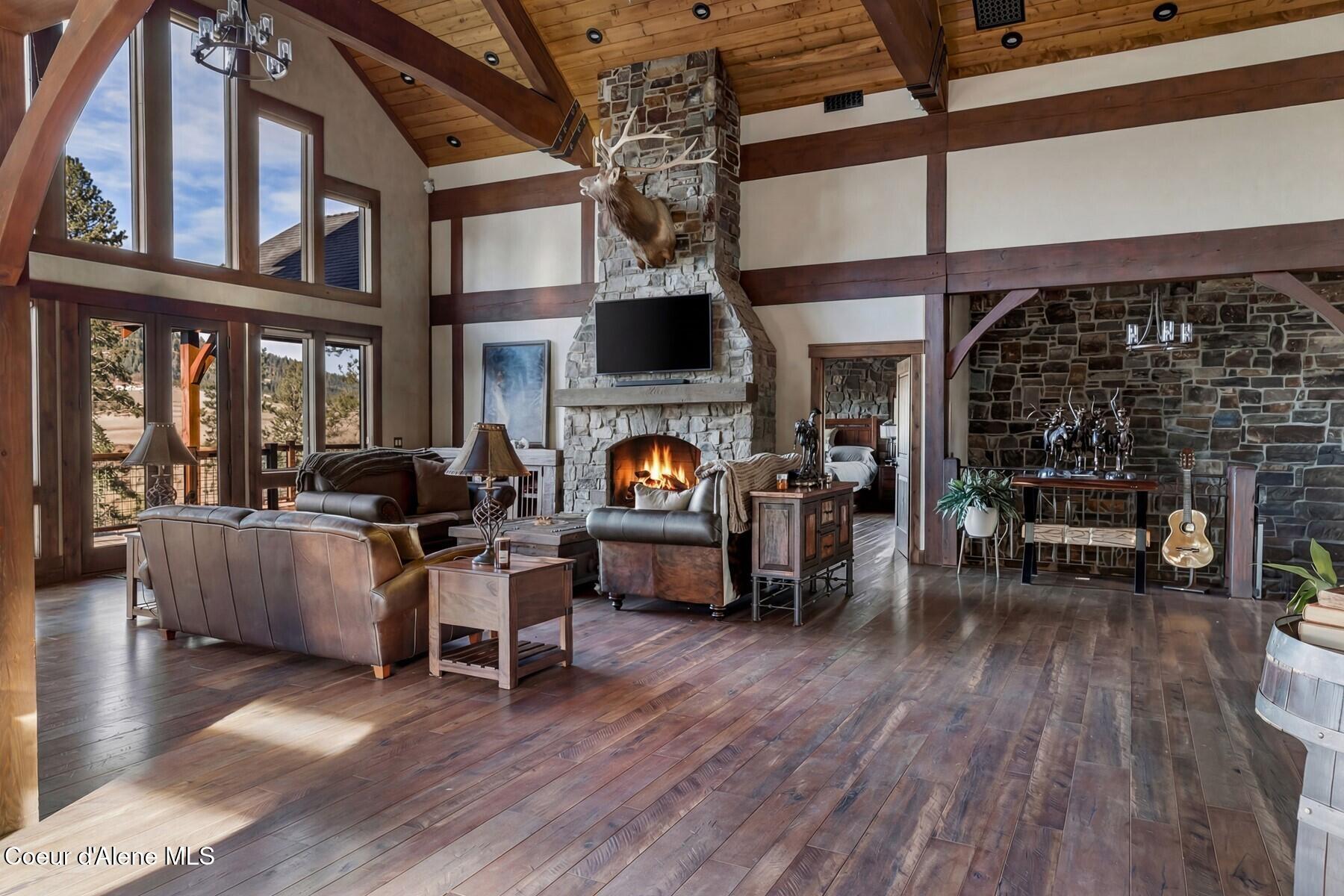 Montana Stone Fireplace