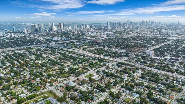 an aerial view of multiple house