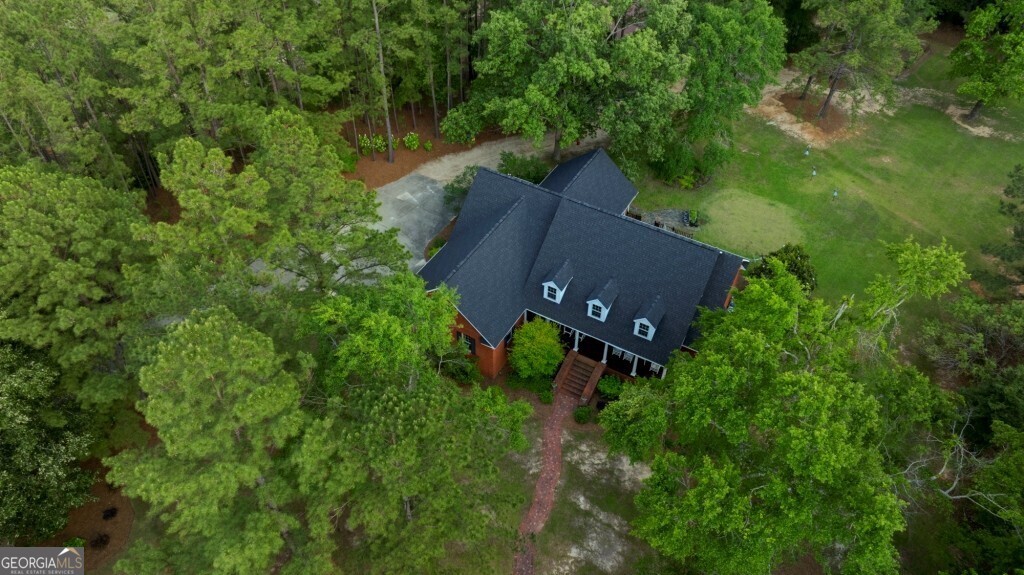 426 Wadley Coleman Lake Road Swainsboro, GA 30401 - Photo 5 of 79 an aerial view of a house with a yard and trees all around
