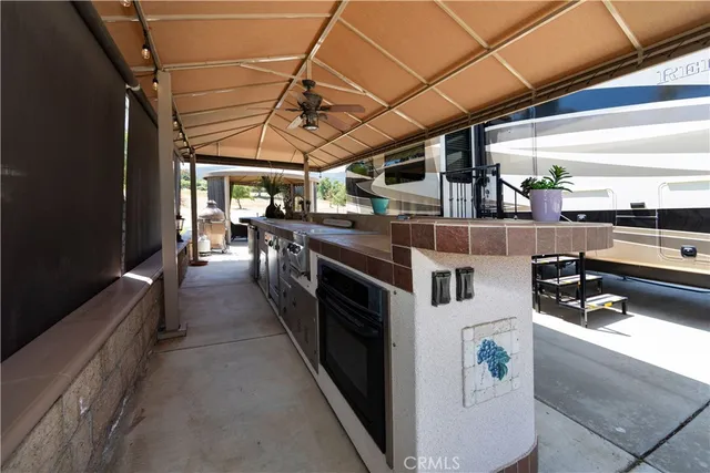 a storage room with washer and dryer