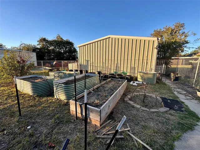 a backyard of a house