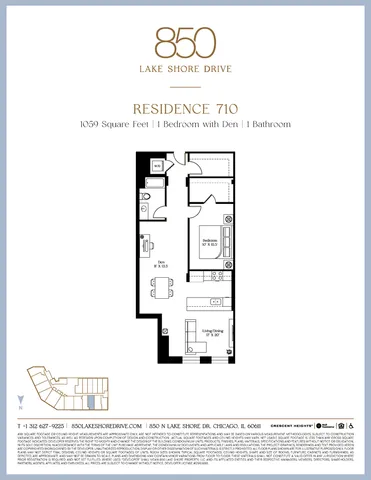 $447,000 | 850 North Lake Shore Drive, Unit 710, Chicago, IL 60611
