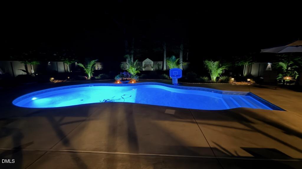 16021 New Light Road Wake Forest, NC 27587 - Photo 68 of 69 Night Pool