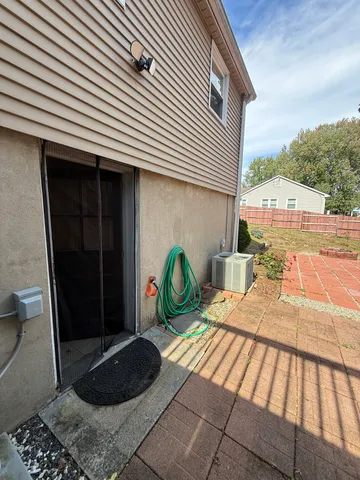 a view of wooden deck