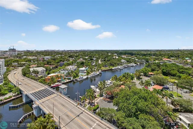 a view of a city with tall buildings