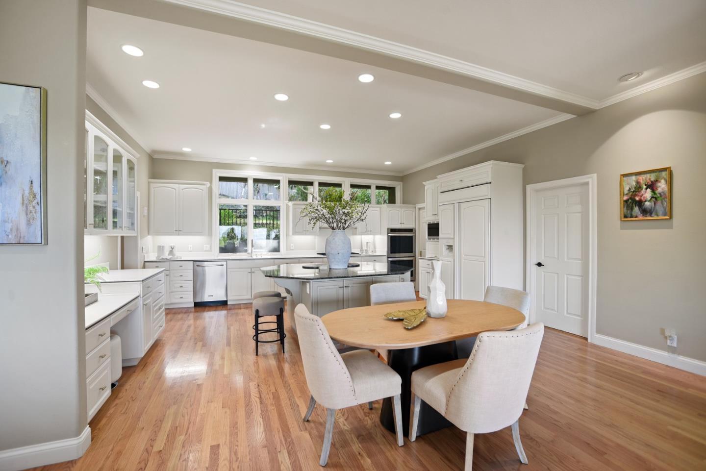 18782 Withey Road Monte Sereno, CA 95030 - Photo 14 of 39 a view of a dining room with furniture and wooden floor