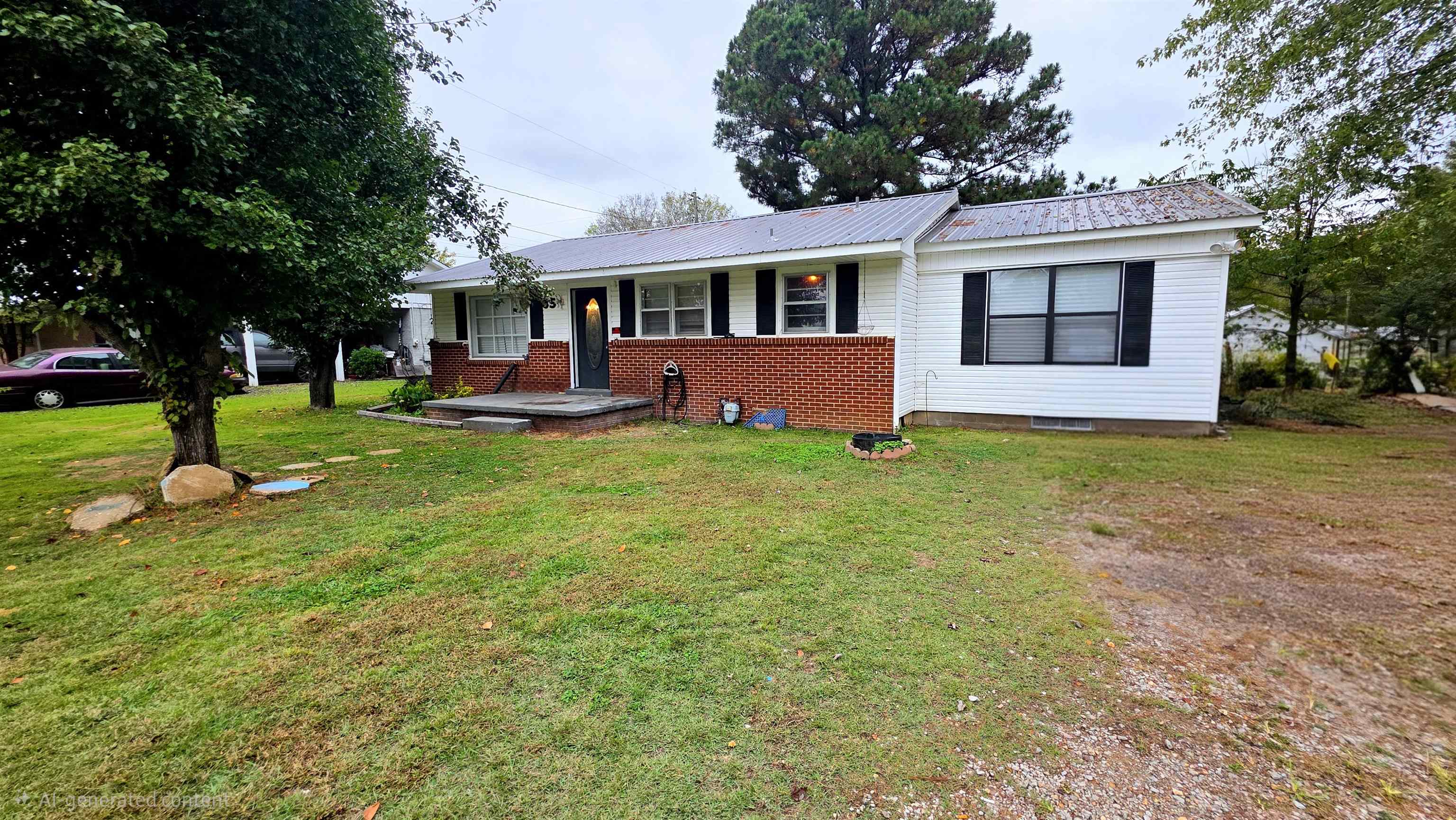 a view of a house with a yard porch and sitting area