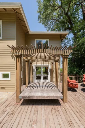 a view of a house with a roof deck
