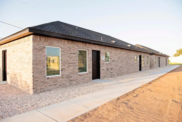 a front view of a house