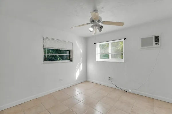 an empty room with a window