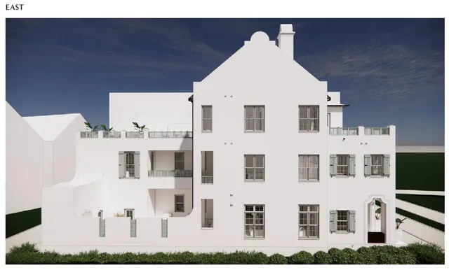 a view of building with door