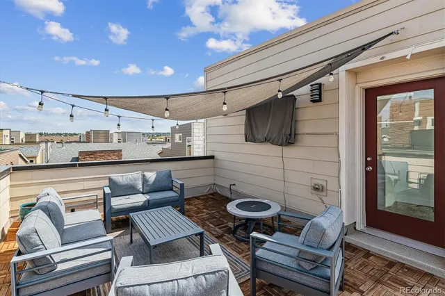 a outdoor living space with patio furniture