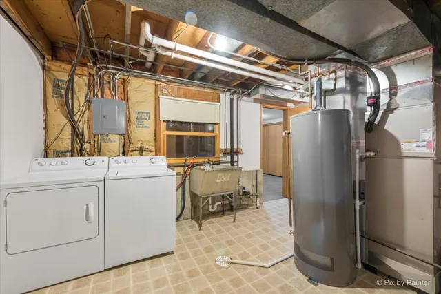 a view of a garden with a slide