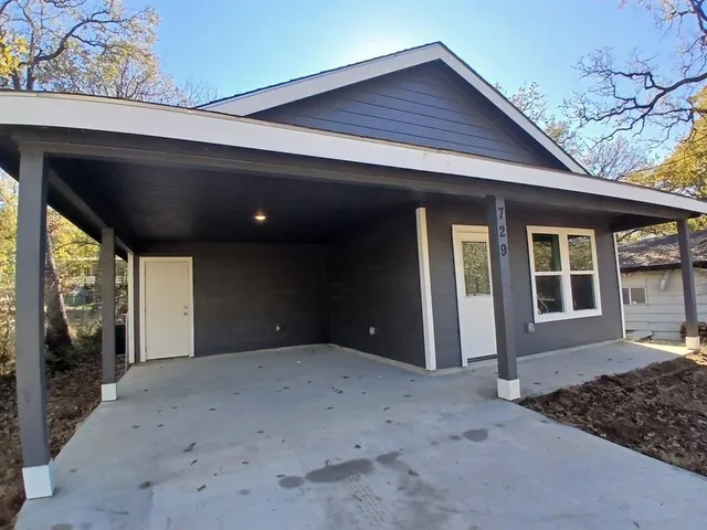 a front view of a house