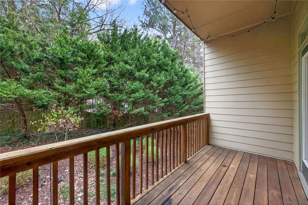 1982 Cobblestone Circle Northeast Brookhaven, GA 30319 - Photo 37 of 51 a view of a balcony with wooden floor