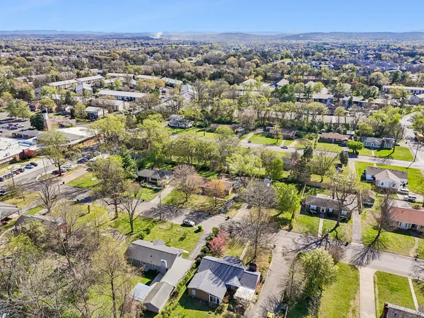 an aerial view of multiple house