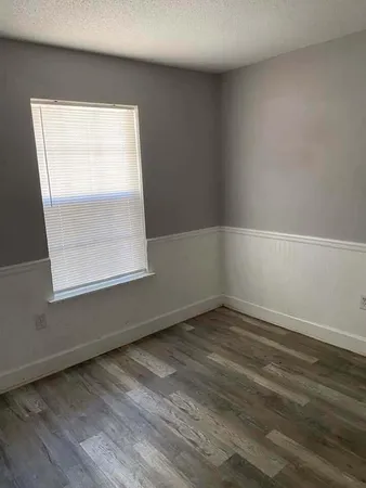 an empty room with a window
