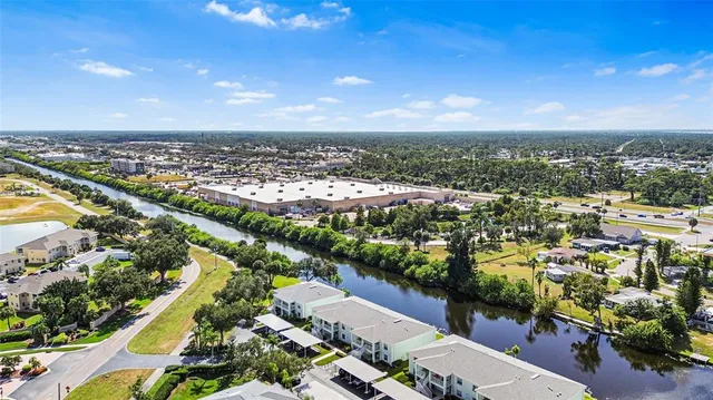 a view of a city with an ocean