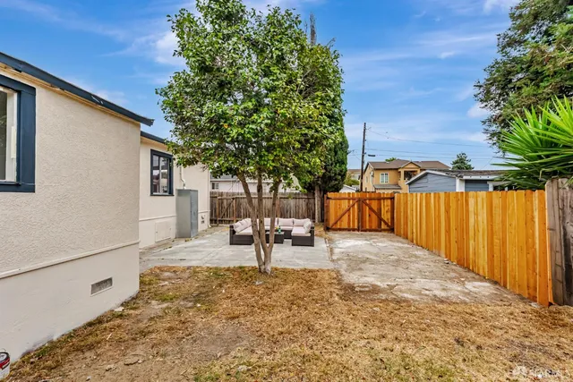 a outdoor living space with furniture