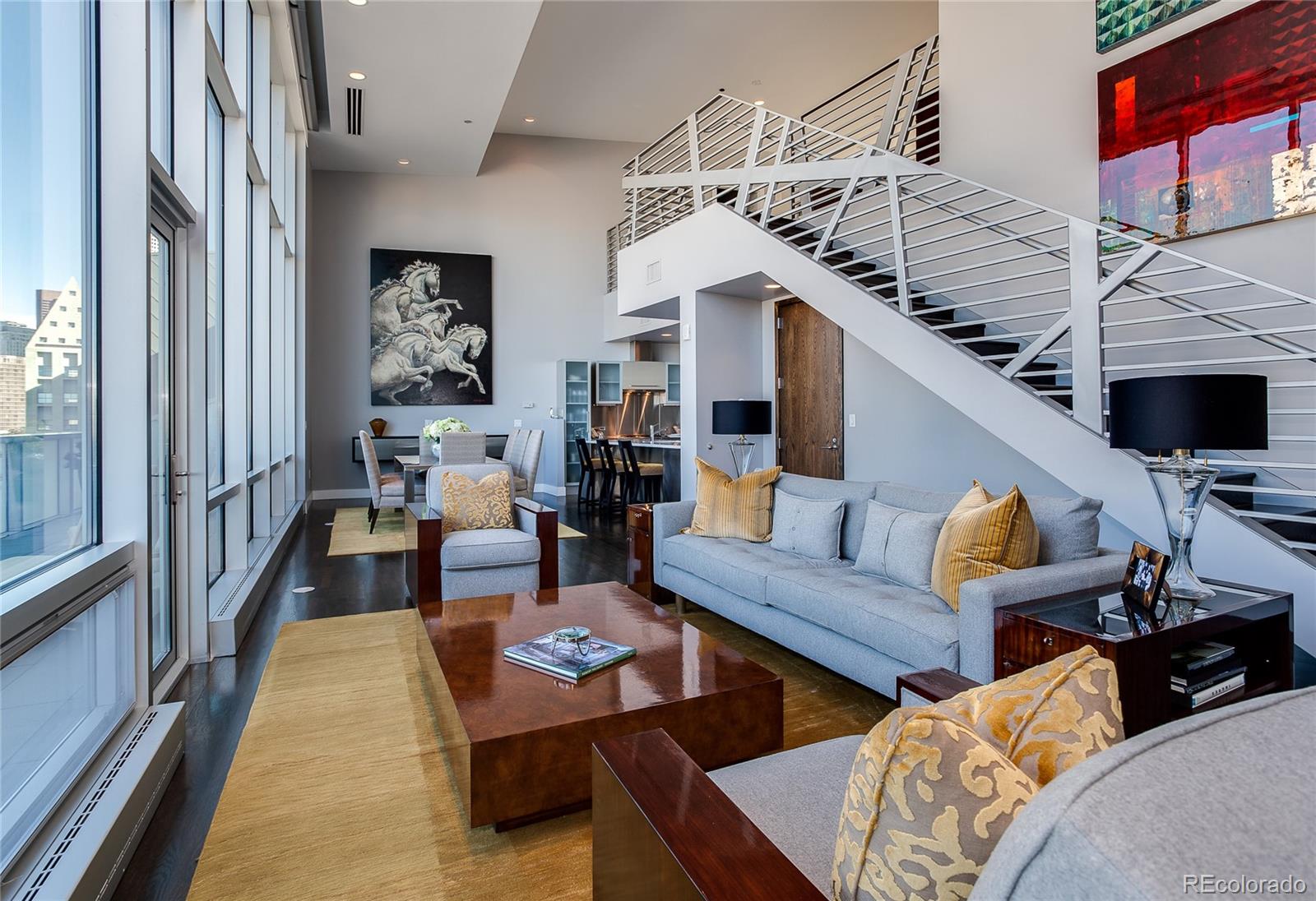 1200 Acoma Street, Unit 603 Denver, CO 80204 - Photo 9 of 30 a living room with furniture and a fireplace