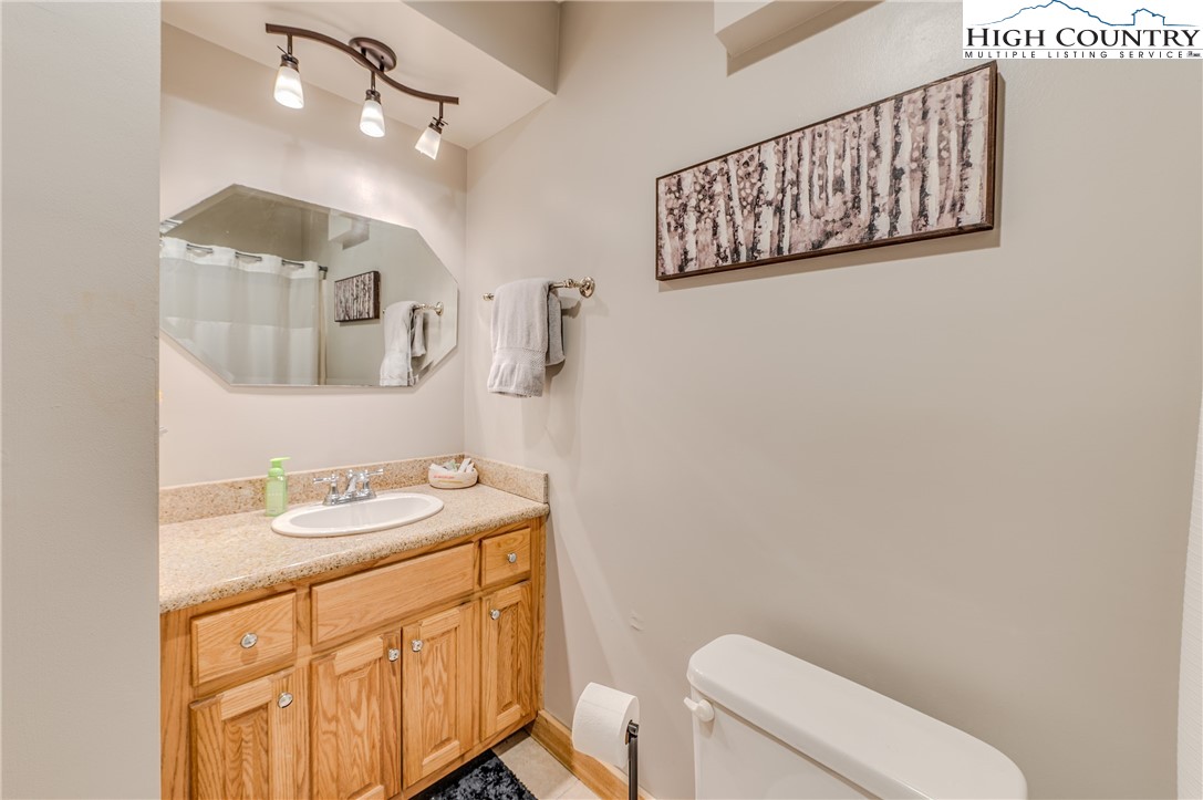 888 Benjamin Drive Boone, NC 28607 - Photo 31 of 38 a bathroom with a sink a toilet and mirror