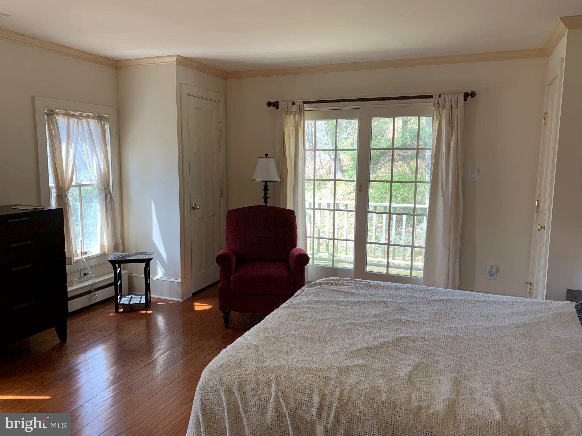 717 River Road Erwinna, PA 18920 - Photo 12 of 39 Master bedroom with French doors with balcony