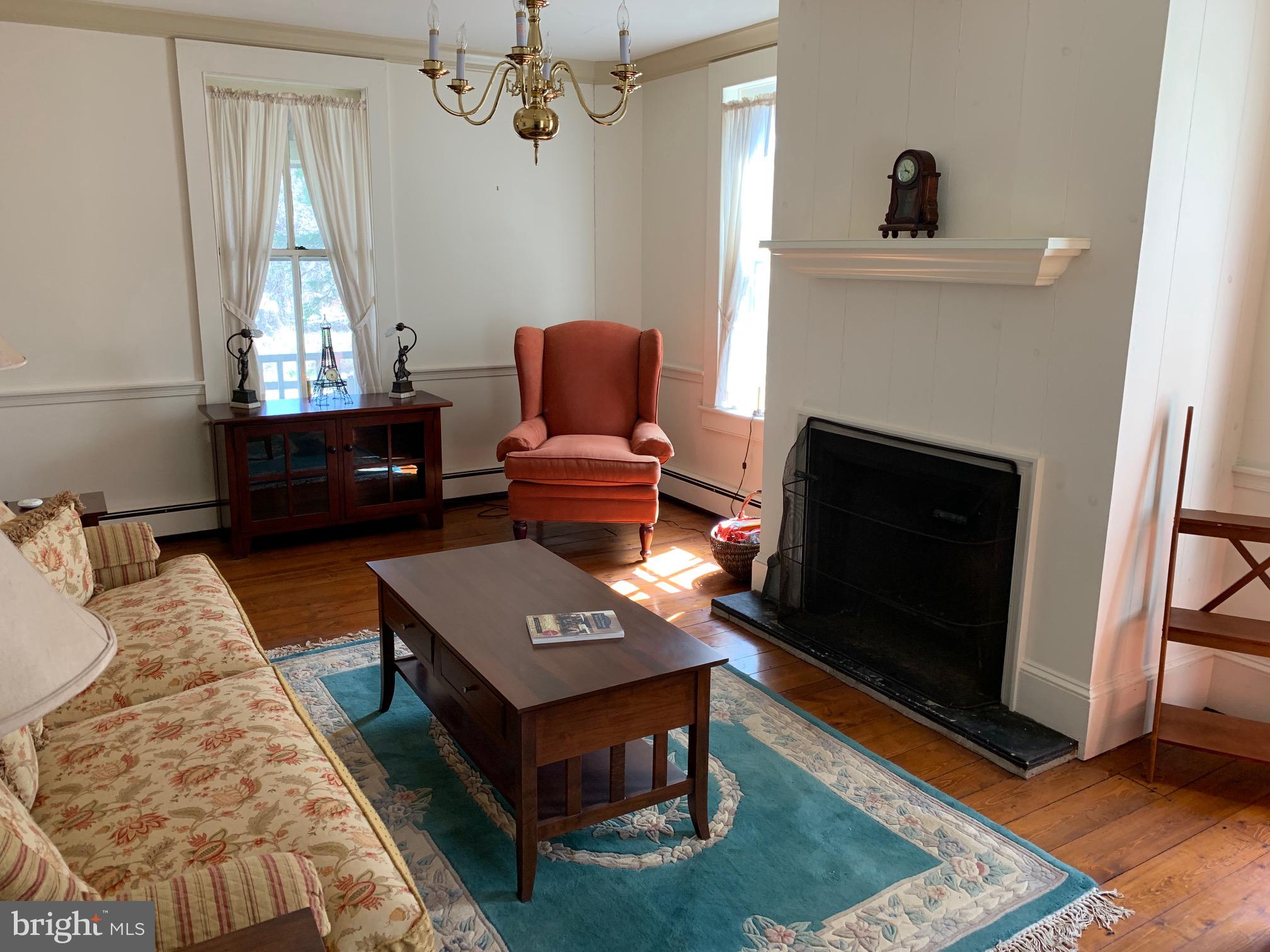 717 River Road Erwinna, PA 18920 - Photo 6 of 39 Living Room with wood burning fireplaces